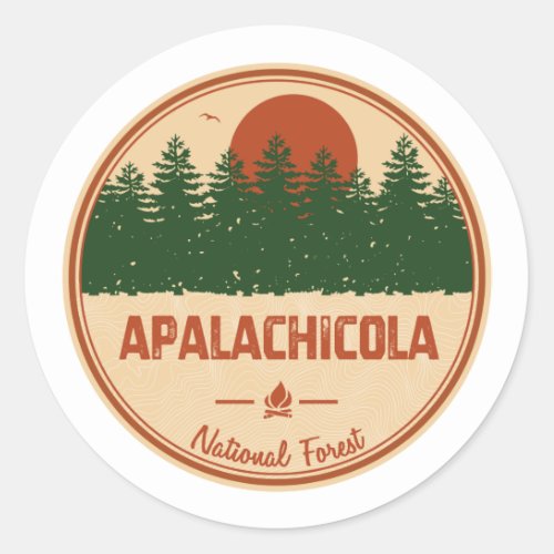 Apalachicola National Forest Classic Round Sticker