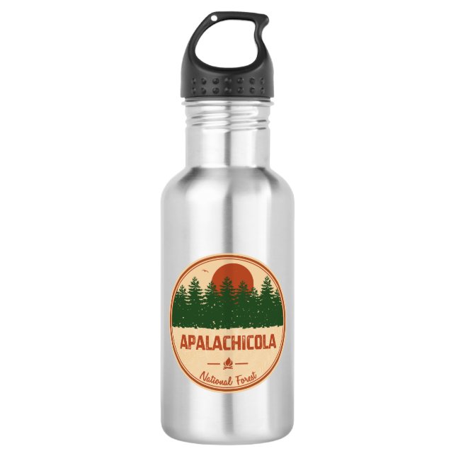 Apalachicola National Forest Stainless Steel Water Bottle (Front)