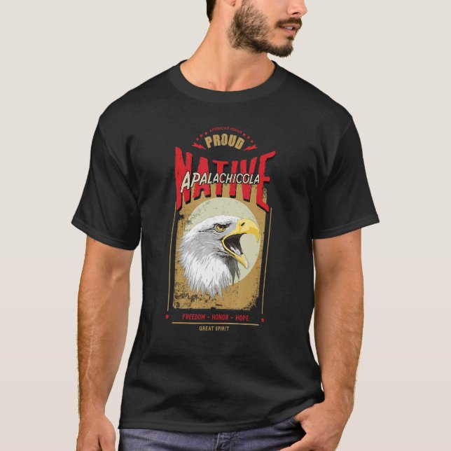 Apalachicola Native American Eagle Spirit Vintage  T-Shirt (Front)