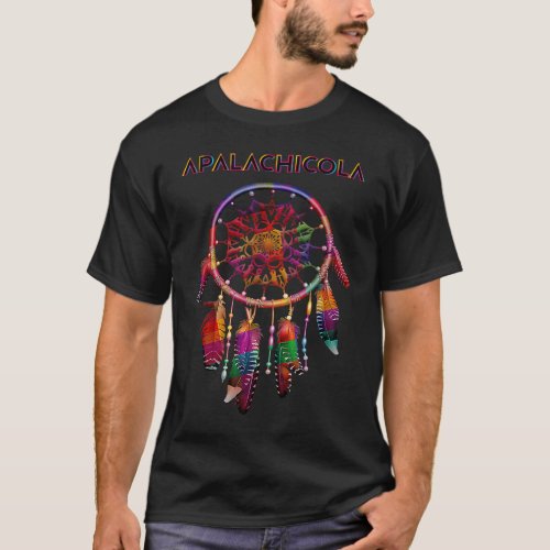 Apalachicola Native American Indian Colorful Dream T_Shirt