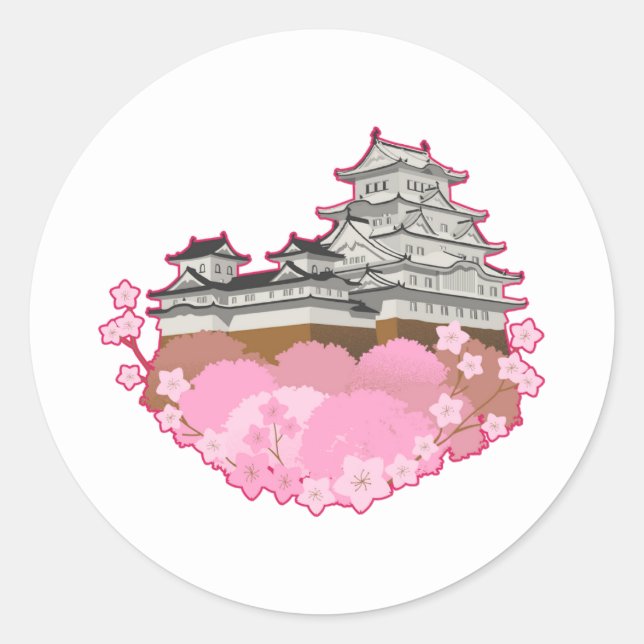 apanese Castle Sakura Spring Sticker Pack (Front)