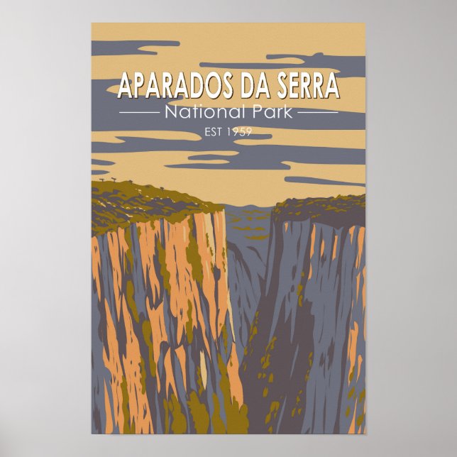 Aparados da Serra National Park Brazil Travel Art  Poster (Front)
