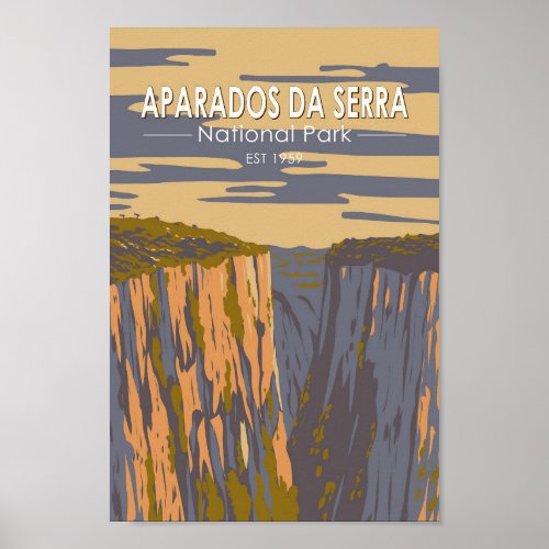 Aparados da Serra National Park Brazil Travel Art  Poster
