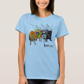 APARN Halloween Pugs Women Fitted Burnout T-Shirt