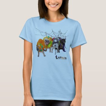 Aparn Halloween Pugs Women Fitted Burnout T-shirt by AZPUGRESCUE at Zazzle