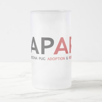 Aparn Logo Frosted Frosted Glass Mug by AZPUGRESCUE at Zazzle