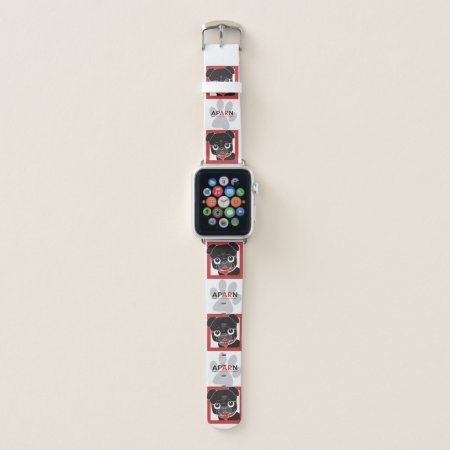 Aparn Logo Pug Rescue Apple Watch Band 38mm