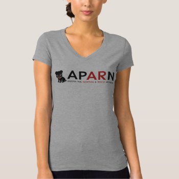Aparn Logo Women's Bella Jersey V-neck T-shirt by AZPUGRESCUE at Zazzle