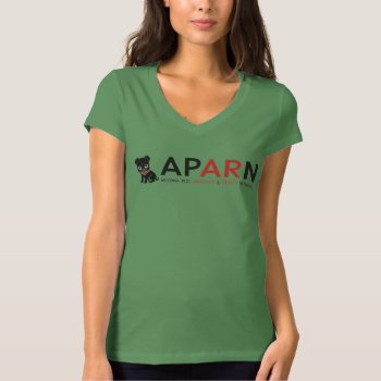Aparn Logo Women's Bella Jersey V-neck T-shirt by AZPUGRESCUE at Zazzle