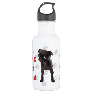 APARN No Pug Left Behind Aluminum Stainless Steel Water Bottle