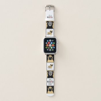 Aparn Rescue Pugs Apple Watch Band  38mm Apple Watch Band by AZPUGRESCUE at Zazzle