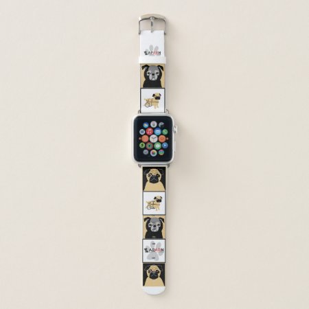 Aparn Rescue Pugs Apple Watch Band, 38mm Apple Watch Band