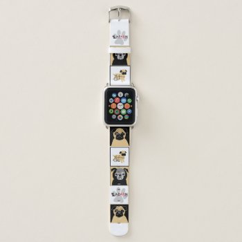 Aparn Rescue Pugs Apple Watch Band  42mm Apple Watch Band by AZPUGRESCUE at Zazzle