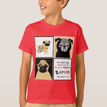 Aparn Rescue Pugs Kids' Hanes T-shirt by AZPUGRESCUE at Zazzle