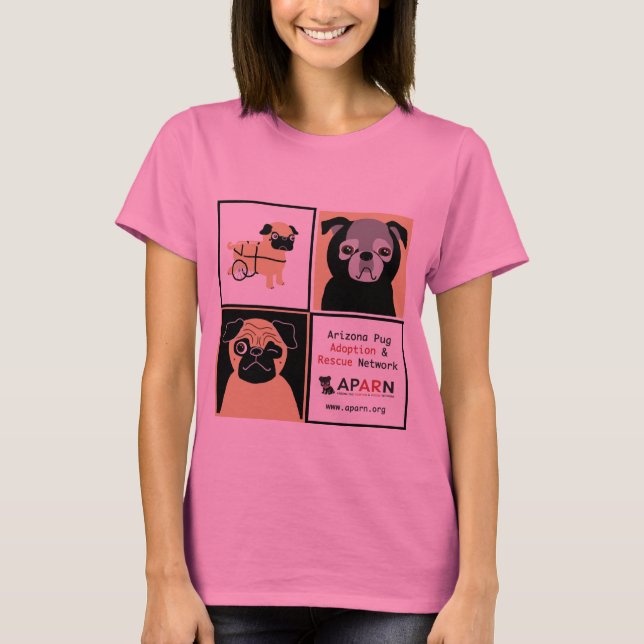 APARN Rescue Pugs Ladies Micro-Fiber T-Shirt (Front)