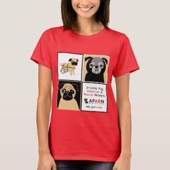 Aparn Rescue Pugs Ladies Organic T-shirt (fitted) by AZPUGRESCUE at Zazzle