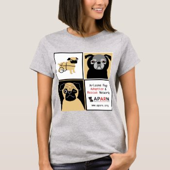 Aparn Rescue Pugs Women's Bella Jersey T-shirt by AZPUGRESCUE at Zazzle