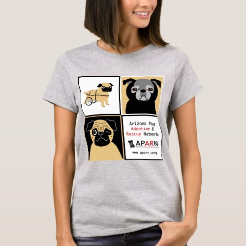 APARN Rescue Pugs Womens Bella Jersey T_Shirt