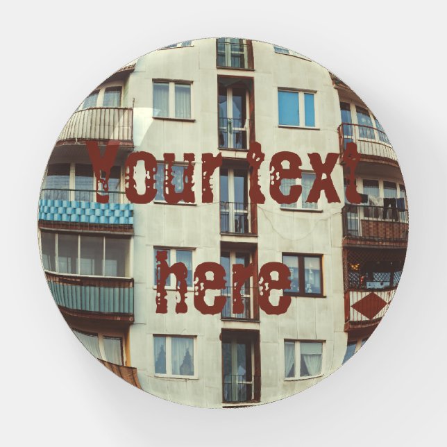 Apartment building  paperweight (Front)