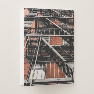 Apartment Building Stoop Pocket Folder