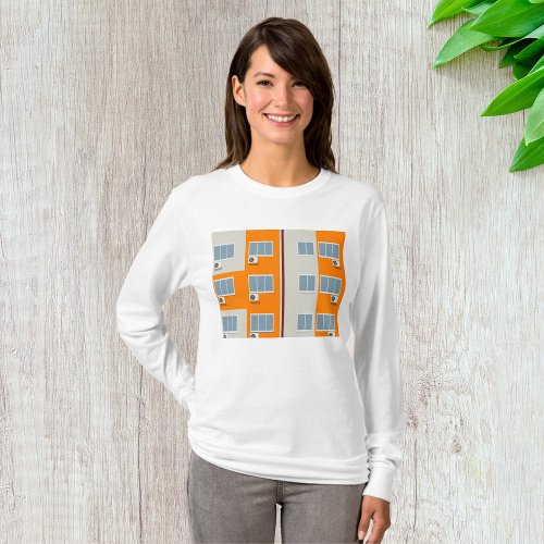 Apartment Building Womens Long_Sleeve T_Shirt