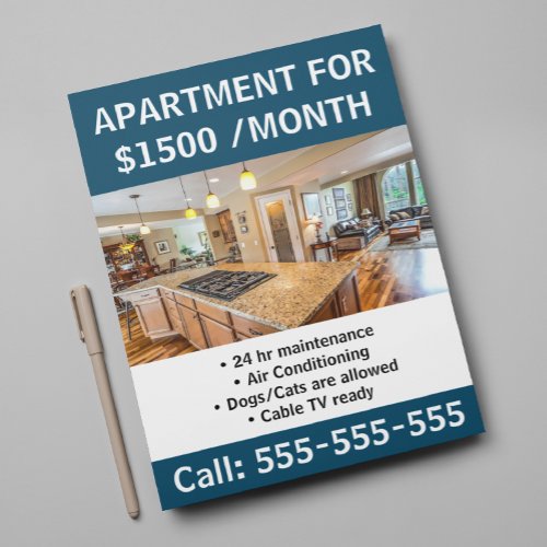 Apartment for Rent Real Estate Marketing Flyer