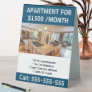 Apartment for Rent Real Estate Marketing Table Tent Sign