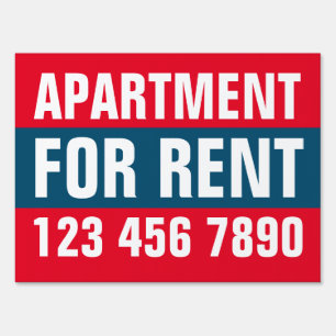 Apartment for rent sign