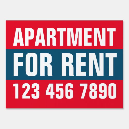 Apartment for rent sign