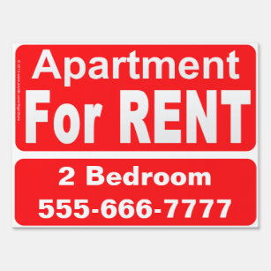 2x3 FURNISHED APARTMENT FOR RENT Red White & Blue Banner Sign NEW Discount 