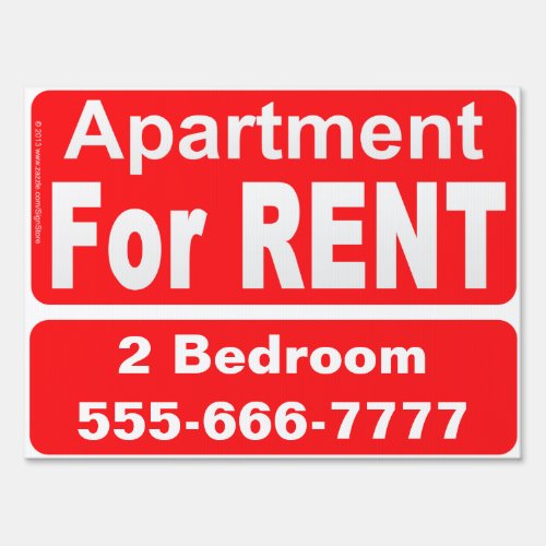 Apartment For Rent sign