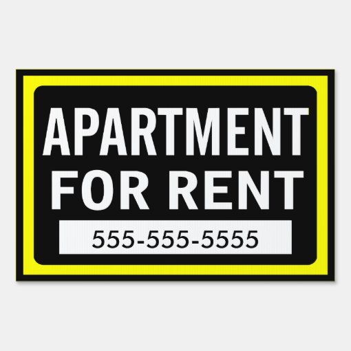 Apartment For Rent Yard Sign Zazzle
