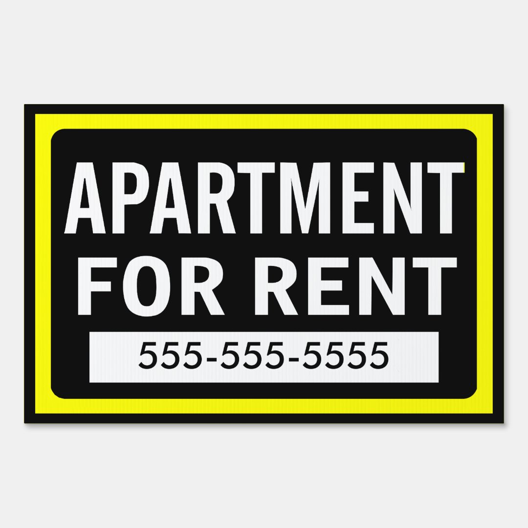 Apartment For Rent Yard Sign Zazzle