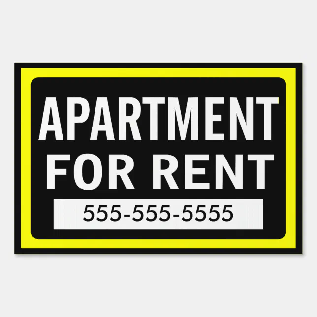 Apartment For Rent Yard Sign Zazzle