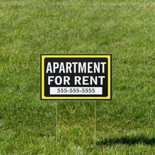 Apartment For Rent Yard Sign Zazzle