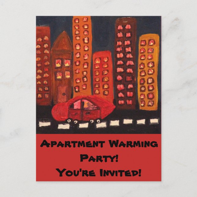 Apartment Warming Invitation Postcard (Front)