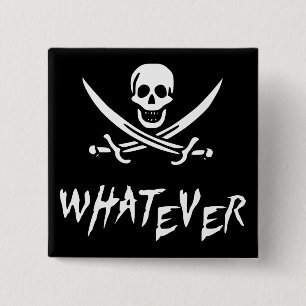 "Apathetic Roger" Pirate {Whitebeard} Button