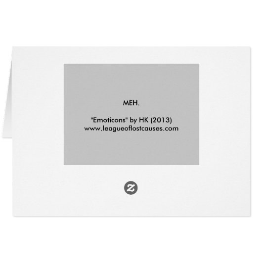 Apathy (emoticon): cards (Back Horizontal)