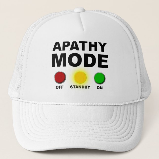Apathy Mode Whatever Funny Ball Cap Hat (Front)