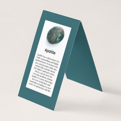 Apatite Crystal Gemstone Meaning Jeweler Business Card