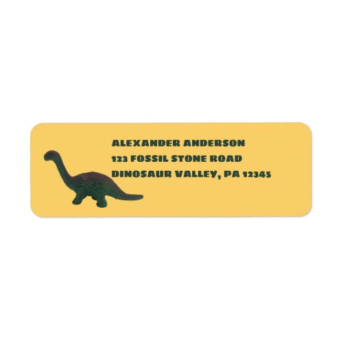 Apatosaurus Toy Dinosaur Return Address Label