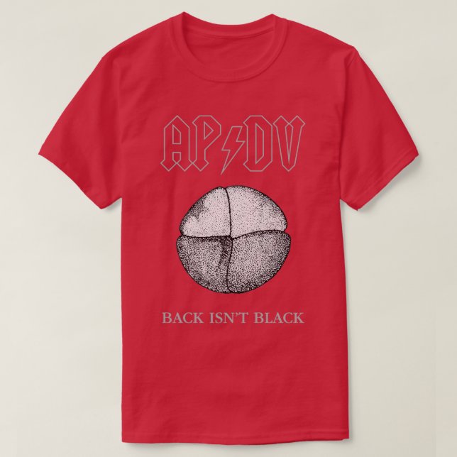 APDV Xenopus Embryo Back Isnx27t Black T-Shirt (Design Front)