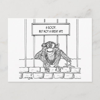 Ape Cartoon 1537 Postcard