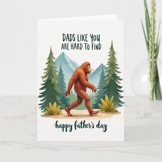 Ape Fathers Day Illustration Card (Front)