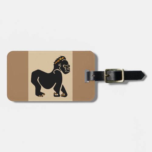 Ape _GORILLA_ African endangered wildlife _ Brown Luggage Tag