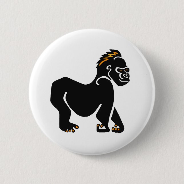 Ape - GORILLA - Wildlife warrior- Primate Button (Front)