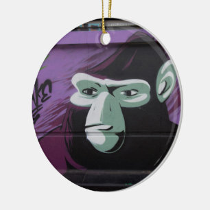 Ape Graffiti Ceramic Ornament