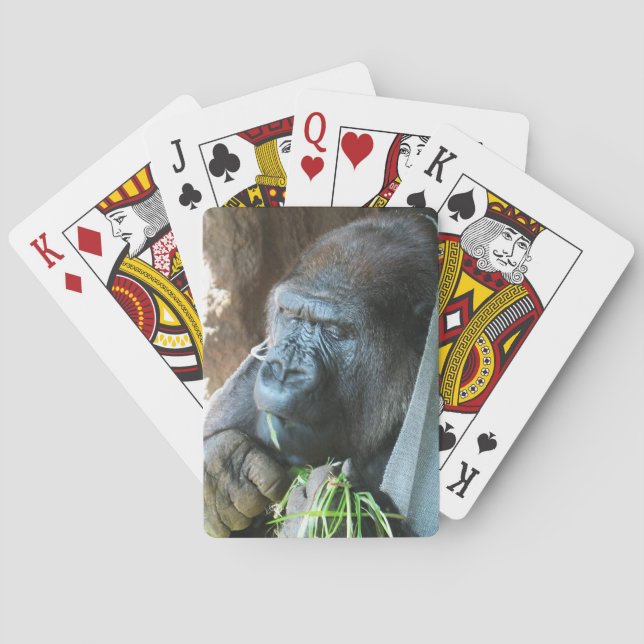 Ape hood ~ Japanese Gorilla Eating Poker Cards (Back)