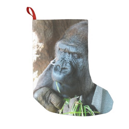 Ape hood  Japanese Gorilla Eating Small Christmas Stocking