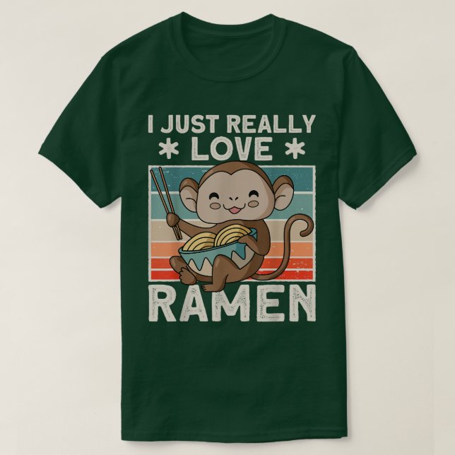 Ape Japanese Noodles I Just Really Love Ramen Kawa T-Shirt (Design Front)